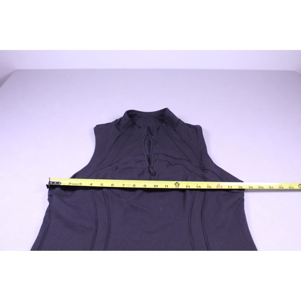 Lululemon Black Sleeveless Mock Neck Quarter Zip Athletic Tennis Dress Size 8 - Picture 3 of 6
